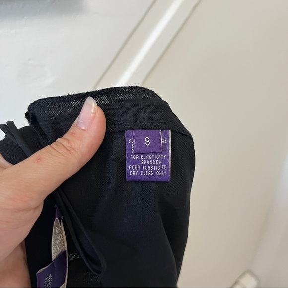 Ralph Lauren Purple Label Womens Wool Blend Black Dress Pants Size 8 - Picture 5 of 6